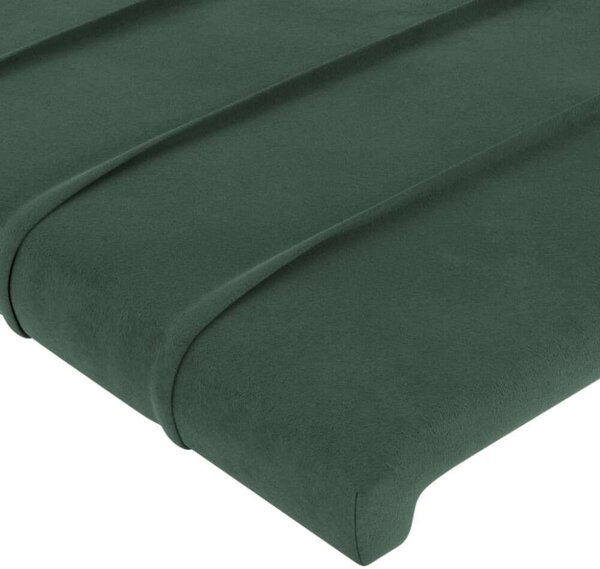 VidaXL Bársony Fejtámla - Zöld - 163x16x118/128 cm