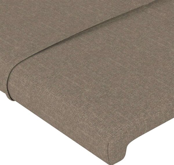 VidaXL tópszínű szövet LED-es fejtámla 180x5x118/128 cm