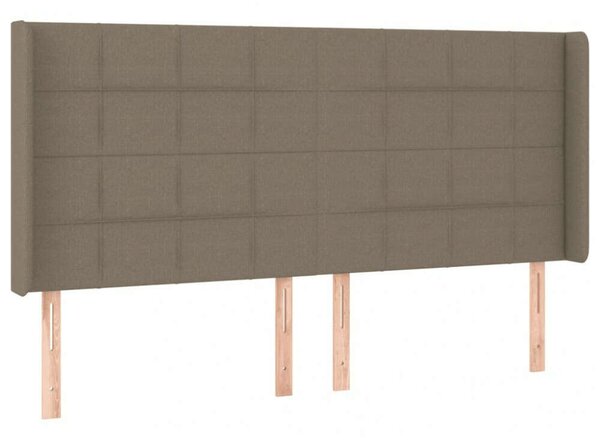 VidaXL tópszínű szövet LED-es fejtámla 203x16x118/128 cm