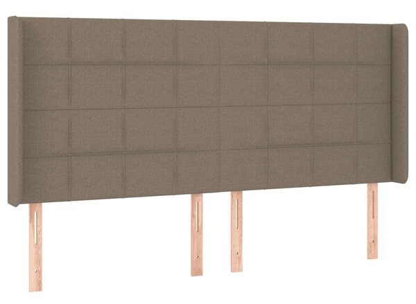 VidaXL tópszínű szövet LED-es fejtámla 203x16x118/128 cm