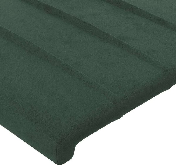 VidaXL Bársony Fejtámla - Zöld - 147x118/128cm