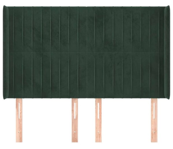 VidaXL Bársony Fejtámla - Zöld - 147x118/128cm