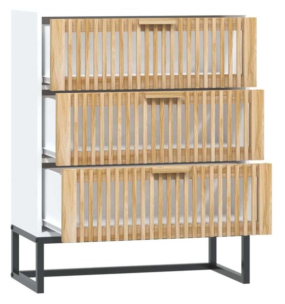 VidaXL Fiókos Szekrény - Fehér Fa - 60x30x75 cm