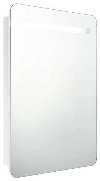 VidaXL fényes fehér LED-es tükrös fürdőszobaszekrény 60 x 11 x 80 cm