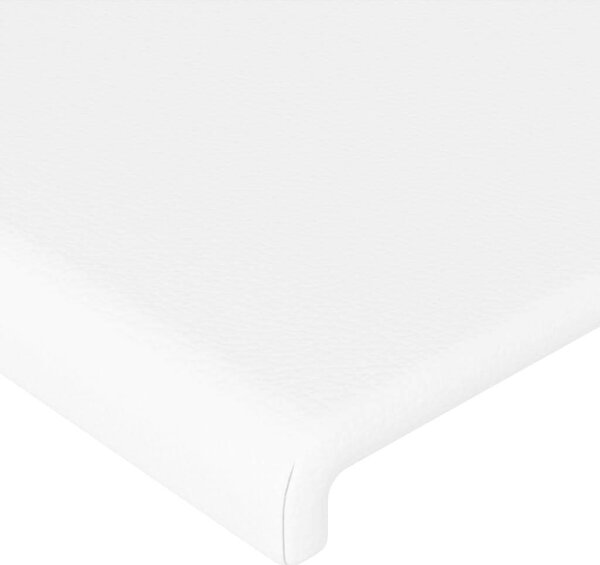 VidaXL LED-es Fejtámla - Fehér Műbőr - 147x16x118/128 cm