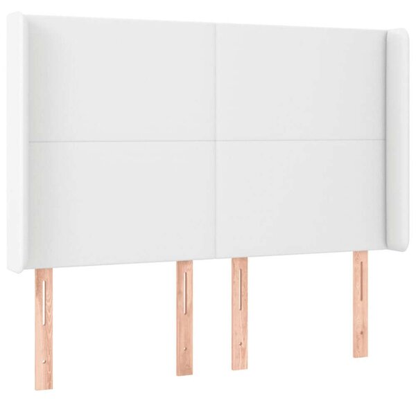 VidaXL LED-es Fejtámla - Fehér Műbőr - 147x16x118/128 cm