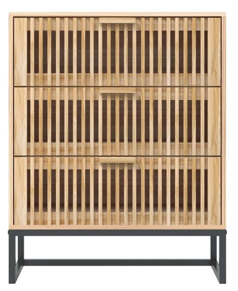 VidaXL Fa Tálalószekrény - 3 Fiók - 60x30x75 cm