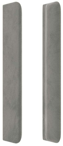 VidaXL világosszürke bársony LED-es fejtámla 203x16x118/128 cm