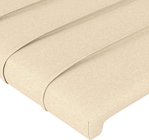 VidaXL LED-es Ágyfejtámla - Krémszínű - 183x16x118/128cm