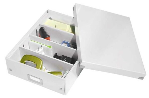 Doboz, rendszerező, M méret, LEITZ Click&Store, fehér (E60580001)