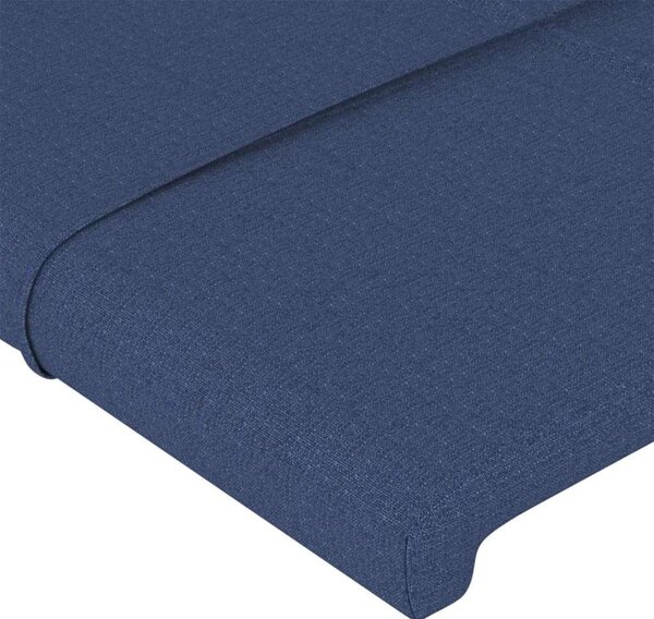 VidaXL Kék Szövet LED Ágyfejtámla - 200x5x118/128cm