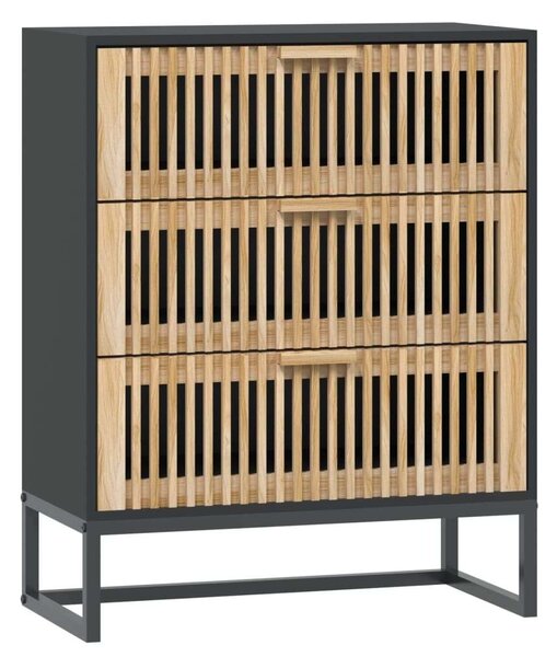 VidaXL fekete szerelt fa tálalószekrény 60 x 30 x 75 cm