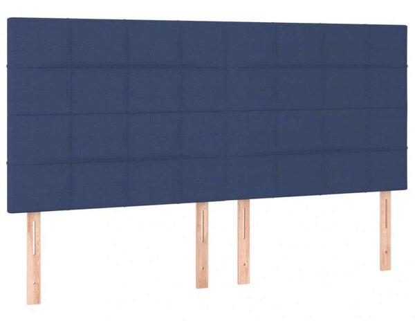 VidaXL Kék Szövet LED Ágyfejtámla - 200x5x118/128cm