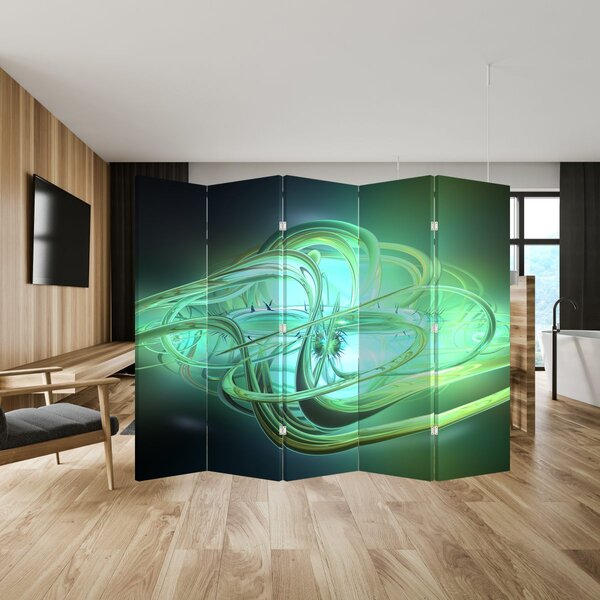 Paraván - Zöld absztrakció (210x170 cm)