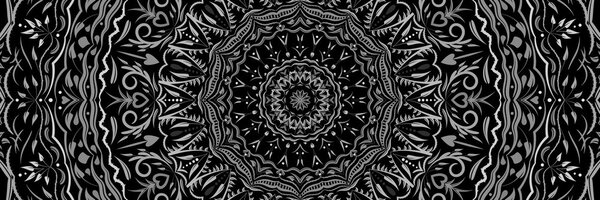 Kép Mandala vintage kivitelben fekete fehérben