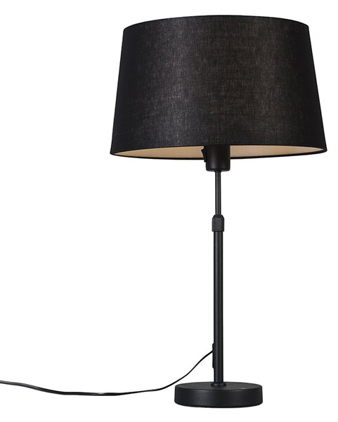 Asztali lámpa fekete, fekete árnyalattal 35 cm állítható - Parte