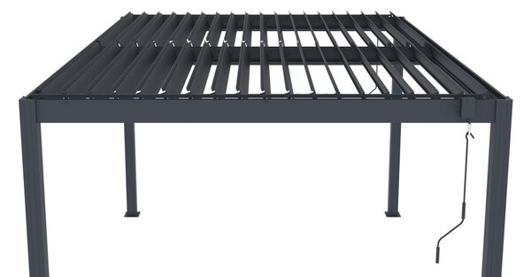 Bioklimatikus pergola G21 Austin 4x3 m, antracit, alumínium