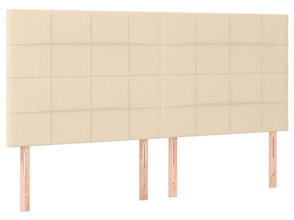 VidaXL krémszínű szövet LED-es fejtámla 200x5x118/128 cm