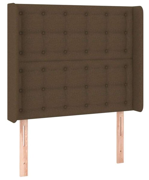 VidaXL Fejtámla - Szövet - Sötétbarna - 83x16x118/128cm