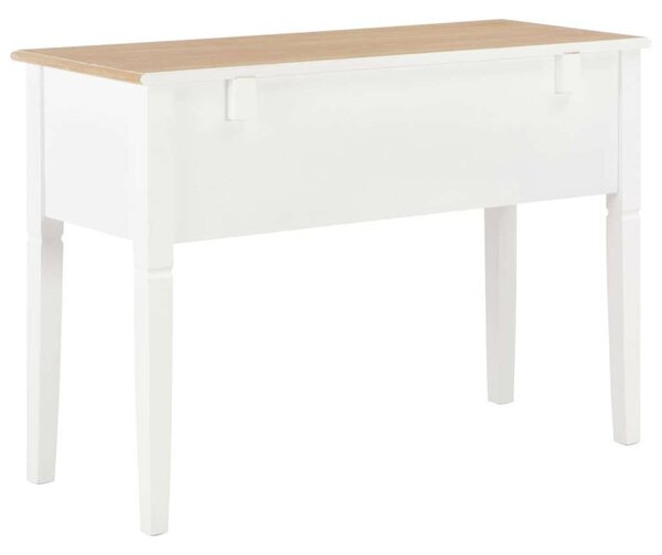 VidaXL Fehér Íróasztal 5 Fiókkal - 110cm