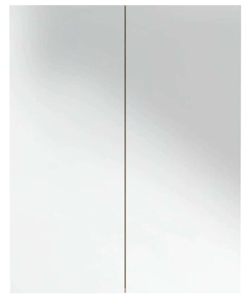 VidaXL fehér és tölgy MDF tükrös fürdőszobaszekrény 60 x 15 x 75 cm