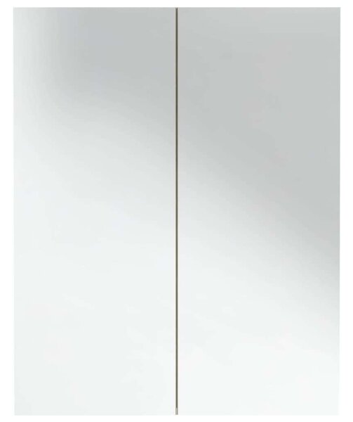 VidaXL fehér és tölgy MDF tükrös fürdőszobaszekrény 60 x 15 x 75 cm