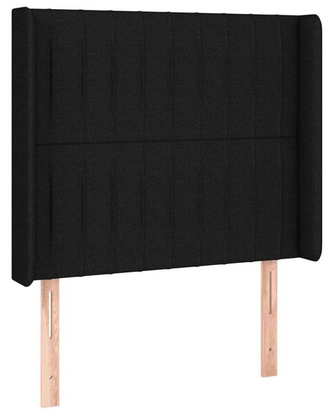 VidaXL fekete szövet LED-es fejtámla 103x16x118/128 cm