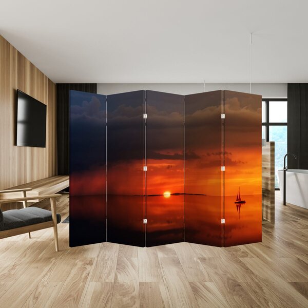 Paraván - Vitorlás naplementekor (210x170 cm)