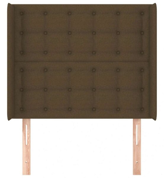 VidaXL Fejtámla - Szövet - Sötétbarna - 83x16x118/128cm