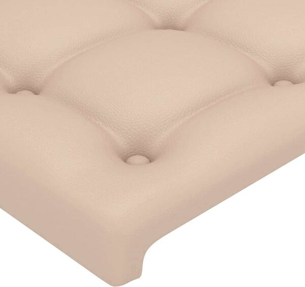 VidaXL Ágytámlá - Műbőr - Cappuccino - 203cm