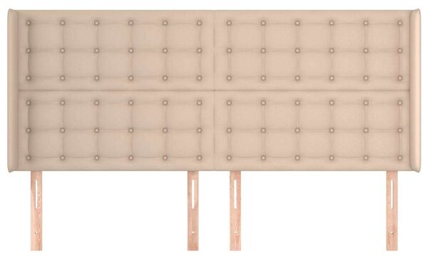 VidaXL Ágytámlá - Műbőr - Cappuccino - 203cm