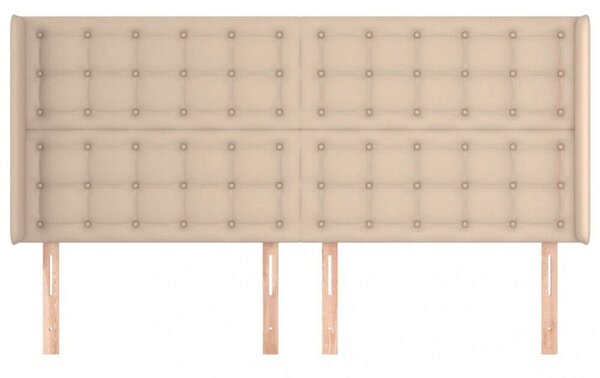 VidaXL Ágytámlá - Műbőr - Cappuccino - 203cm