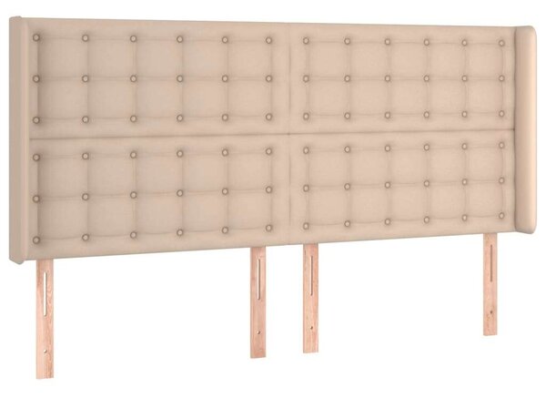 VidaXL Ágytámlá - Műbőr - Cappuccino - 203cm