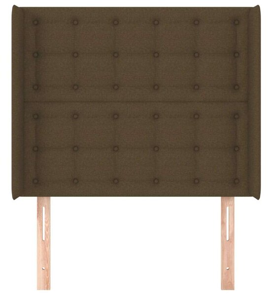 VidaXL Fejtámla - Szövet - Sötétbarna - 83x16x118/128cm