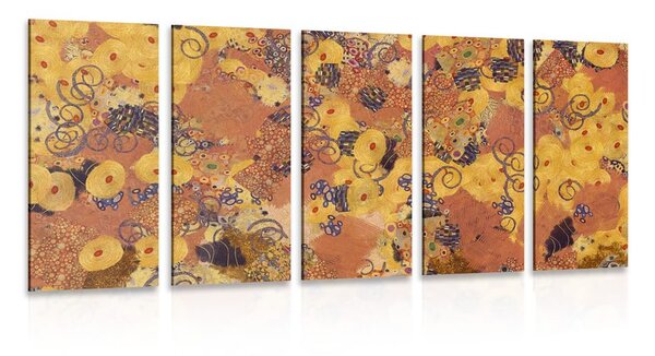 5-részes kép absztrakció G. Klimt ihlette