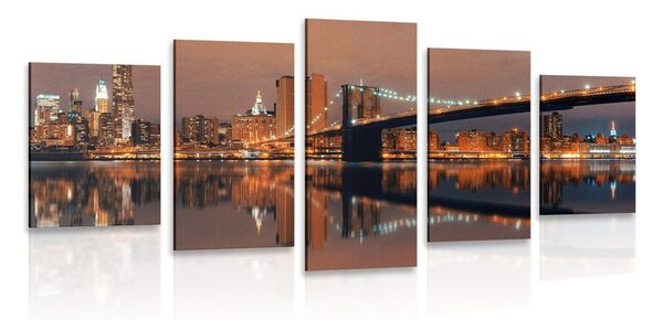 5 részes kép Manhattan vízben