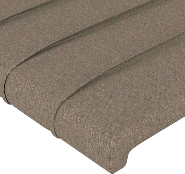 VidaXL tópszínű szövet LED-es fejtámla 183x16x118/128 cm