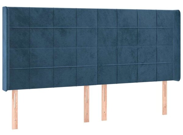 VidaXL Bársony Fejtámla LED-es - Sötétkék - 203cm