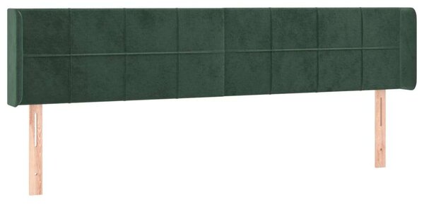 VidaXL LED-es Bársony Fejtámla - Sötétzöld - 183cm