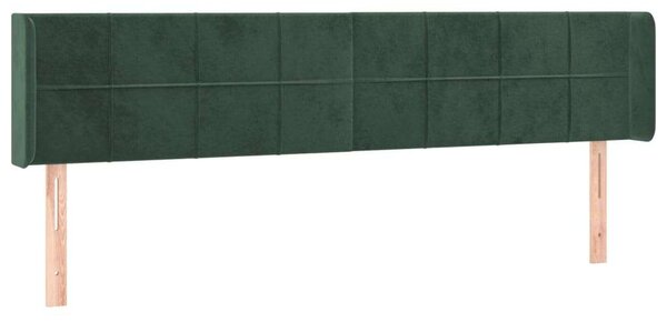 VidaXL LED-es Bársony Fejtámla - Sötétzöld - 183cm
