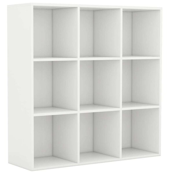VidaXL Könyvespolc - Fehér - 9 Rekeszes - 98x30x98cm