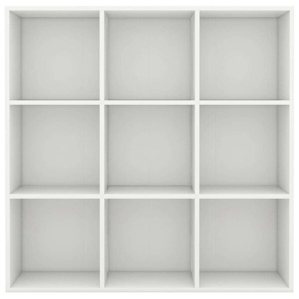 VidaXL Könyvespolc - Fehér - 9 Rekeszes - 98x30x98cm