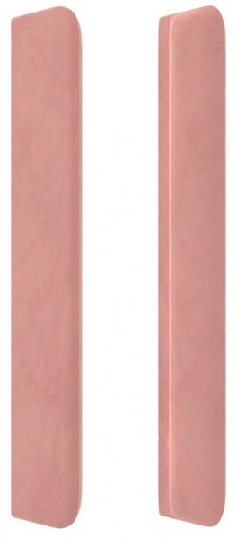 VidaXL Rózsaszín Bársony Fejtámla Szárnyakkal - 163cm