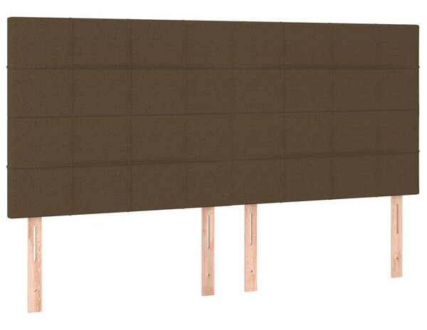 VidaXL 4 db sötétbarna szövet fejtámla 100x5x78/88 cm