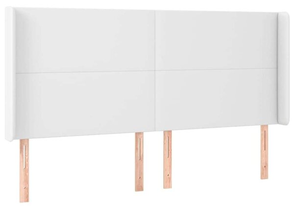 VidaXL fehér műbőr fejtámla szárnyakkal 163x16x118/128 cm