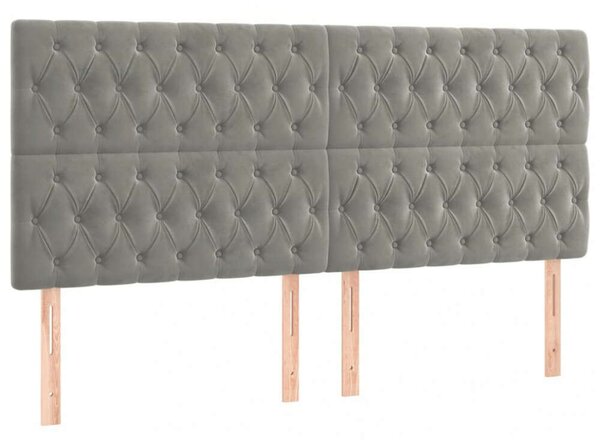 VidaXL Bársony Ágytámlá LED-del - 200cm