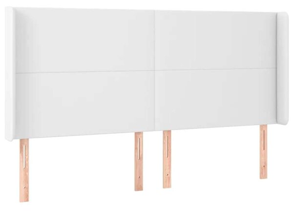 VidaXL fehér műbőr fejtámla szárnyakkal 163x16x118/128 cm