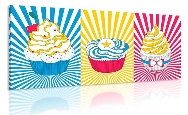 Kép pop art cupcakes