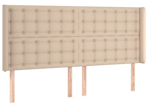 VidaXL cappuccino műbőr LED-es fejtámla 183x16x118/128 cm