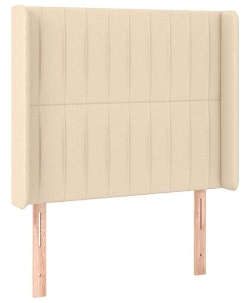 VidaXL Krémszínű Szövet Fejtámla Szárnyakkal - 103x16x118/128cm